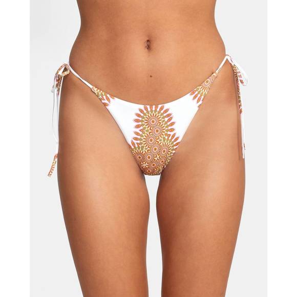 NEW RVCA serotonin tie medium french bikini bottoms in multi - Picture 2 of 5